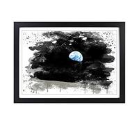 Earth from Space NASA (2) V3 Framed Print | A2 Black Framed Wall Art | Ready to Hang | Modern Space Picture | Living Room Bedroom Lounge Office