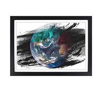 Earth from Space NASA (6) V2 Framed Print | A2 Black Framed Wall Art | Ready to Hang | Modern Space Picture | Living Room Bedroom Lounge Office