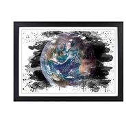 Earth from Space NASA (6) V3 Framed Print | A2 Black Framed Wall Art | Ready to Hang | Modern Space Picture | Living Room Bedroom Lounge Office
