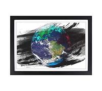 Earth from Space NASA (8) V2 Framed Print | A2 Black Framed Wall Art | Ready to Hang | Modern Space Picture | Living Room Bedroom Lounge Office