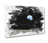 Earth From Space NASA No.2 V3 Canvas Print | Gallery Wrapped 30mm Frame Wall Art | 20x14 inches | Ready to Hang | Modern Space Picture | Living Room Bedroom Lounge Office