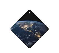 Earth from The Outer Space Car Air Fresheners Cards 4 Pcs Long Lasting Car Fresheners Gifts for Men Women Auto Aromatherapy Tablets Hanging Scented Card Rearview Mirror Pendant - Lavender Scent