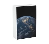 Earth from The Outer Space Cigarette Case Stylish Lightweight Pocket Holder Case for Smoke Waterproof Cigarette Dispenser Cigarettes Accessories for Outdoor Camping Hiking
