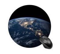 Earth from The Outer Space Mouse Pad with Non-Slip Rubber Base,Small Round Mousepad 7.8" Diameter,Mouse Mat for Computers, Laptop, Gaming, Office & Home