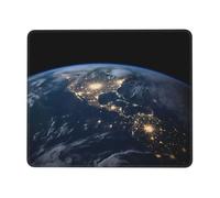 Earth from The Outer Space Mouse Pad with Stitched Edge, Comfortable Mouse Pads with Non-Slip Rubber Base Gaming Mouse Mat Washable Mousepads Computers Laptop Desk Accessories for Office 9.4"x7.9"