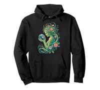 Earth Goddess Holding Globe Floral Nature Woman Art Pullover Hoodie