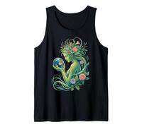 Earth Goddess Holding Globe Floral Nature Woman Art Tank Top