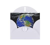 Earth Greeting Card With Envelope, Birthday Card, Christmas Card, Invitation Card, 3 Colors