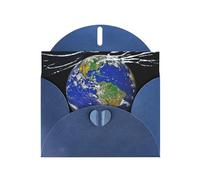 Earth Greeting Card With Envelope, Birthday Card, Christmas Card, Invitation Card, 3 Colors