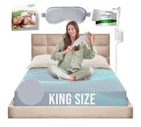 Earth Grounding Sheets King Size with 12% Silver Fiber & 4% Silk & 84% Cotton - Cloud Gray - SGS Quality Certified Grounded Well Bed Sheet - Conductive Fitted Sheet for Better Sleep