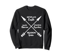 Earth Human Freedom Love - World Peace, Men Women Teens Kids Sweatshirt