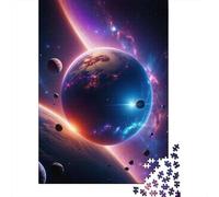 Earth in Sky View 1000-Piece Puzzle for Adults, 70x50cm/1000pcs; for Quiet Downtime Without A Screen; White Card Pieces with Reduced Dust