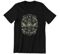 Earth is My Church, Nature is My Spirit - Printed Mens T Shirt Greenpeace World Short-Sleeved Shirt Top Black