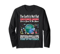 Earth is not Flat Vaccines Work Climate Change Science Pride Long Sleeve T-Shirt
