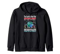 Earth is not Flat Vaccines Work Climate Change Science Pride Zip Hoodie