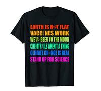 Earth is Not FlatVaccines Work Shirt Science Shirt Prevalent Fashionable T Shirts Cotton Man Tees Fashionable Black(X-Large)