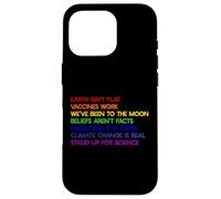 EARTH ISN'T FLAT STAND UP FOR SCIENCE REAL Earth Day Meme Case for iPhone 16 Pro