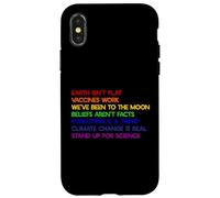 EARTH ISN'T FLAT STAND UP FOR SCIENCE REAL Earth Day Meme Case for iPhone X/XS