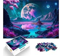 Earth landscape nightJigsaw Puzzles 1000 Pieces for Adults Challenging Game Toys for is ideal as a gift for the whole family 38x26cm