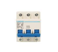 Earth leakage protectors Din Rail Mini Electric Circuit Breakers DC MCB DZ47-63 3P Air Switch Overload Protection 3A 6A 10A 16A 20A 25A 32A 40A 50A 63A (Color : 50A, Size : 10pcs 2P)