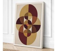 Earth Mandala Geometric Canvas Wall Art Print 24x16 Inch (61 x 41 cm)