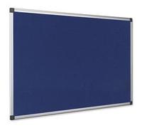 Bi-Office Earth - Notice Board, Blue Felt Board with Aluminium Frame, 90 x 60 cm