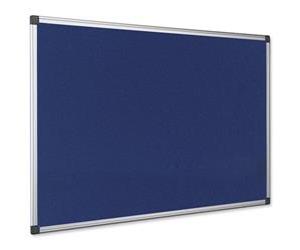 Earth Maya Felt Noticeboard 90x60cm Blue Aluminium Frame FA0343790