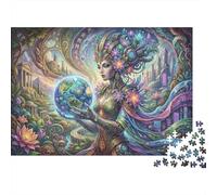 Earth Mother Art 500 Piece Wooden Jigsaw Puzzle,Adults & Kids 14+,Home Wall Decor,Gift Idea,Impossible Challenge,Wood,Educational Toy,Stress Relief (52x38cm)