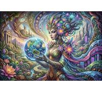 Earth Mother Art 500 Piece Wooden Jigsaw Puzzle,Adults & Kids 14+,Home Wall Decor,Gift Idea,Impossible Challenge,Wood,Educational Toy,Stress Relief (52x38cm)