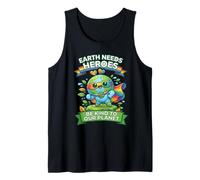 Earth Needs Hero Be Kind to Our World Earth Day Kid Tank Top