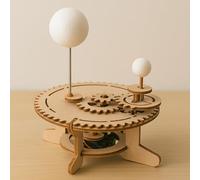 Earth Orbit STEM Educational Model Kit, Wooden DIY Solar System Assembly Set, 16.5x5.5x26.1 cm, Science Learning Toy for Ages 6+