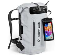 Earth Pak- Summit Waterproof Backpack Heavy Duty Roll-Top Closure and Cushioned Padded Back Panel (Grey, 55L)