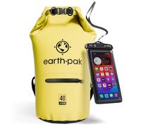 Earth Pak- Torrent Series Waterproof Dry Bag Keeps Gear Dry for Kayaking, Boating, Hiking, Camping and Fishing with Waterproof Phone Case (Yellow, 40L)