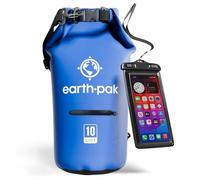 Earth Pak-Torrent Series Waterproof Dry Bag Keeps Gear Dry for Kayaking, Boating, Hiking, Camping and Fishing with Waterproof Phone Case (Blue, 10L)