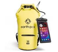Earth Pak- Torrent Series Waterproof Dry Bag Keeps Gear Dry for Kayaking, Boating, Hiking, Camping and Fishing with Waterproof Phone Case (Yellow, 30L)