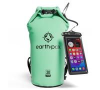 Earth Pak -Waterproof Dry Bag - Roll Top Dry Compression Sack Keeps Gear Dry for Kayaking, Beach, Rafting, Boating, Hiking, Camping and Fishing with Waterproof Phone Case