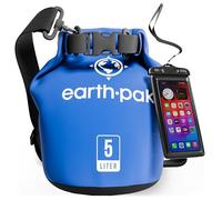 Earth Pak -Waterproof Dry Bag - Roll Top Dry Compression Sack Keeps Gear Dry for Kayaking, Beach, Rafting, Boating, Hiking, Camping and Fishing with Waterproof Phone Case