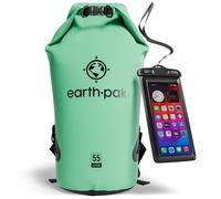Earth Pak -Waterproof Dry Bag - Roll Top Dry Compression Sack Keeps Gear Dry for Kayaking, Beach, Rafting, Boating, Hiking, Camping and Fishing with Waterproof Phone Case