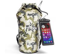 Earth Pak - Waterproof Dry Bag with Front Zippered Pocket Keeps Gear Dry for Kayaking, Beach, Rafting, Boating, Hiking, Camping and Fishing with Waterproof Phone Case