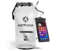 Earth Pak - Waterproof Dry Bag with Front Zippered Pocket Keeps Gear Dry for Kayaking, Beach, Rafting, Boating, Hiking, Camping and Fishing with Waterproof Phone Case