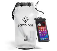 Earth Pak - Waterproof Dry Bag with Front Zippered Pocket Keeps Gear Dry for Kayaking, Beach, Rafting, Boating, Hiking, Camping and Fishing with Waterproof Phone Case