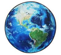 Earth Pattern Chair Floor Protector Mat Blue Blending