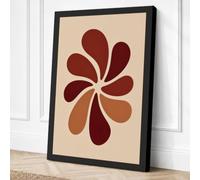 Earth Petals Mid-Century Canvas Wall Art Print 36x24 Inch (91 x 61 cm)