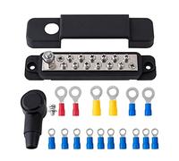 Earth Power Distribution Bus Positive Negative Insulated Bus Bar with Clamps for Car Boat