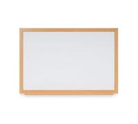 Bi-Office Earth Prime - Whiteboard, Melamine Dry Wipe Surface with Oak Effect Frame, 120 x 90 cm