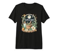 Earth Quiet Autumn Herbal Witch Moon Magic Witchy Premium T-Shirt