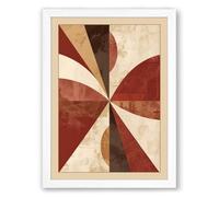 Earth Radiance Geometric Framed Wall Art Print A2 (59.4×42cm) White, Wall Decor for Living Room, Bedroom, Office & Home, Ready to Hang, Art Gift