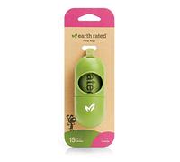 Earth Rated Dog Poo Bag Holder For Lead, Durable and Guaranteed Leakproof, 1 Dispenser with 15 Bags, Lavender-Scented