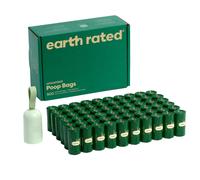 Earth Rated Dog Poo Bag Holder with Dog Poo Bags Rolls, Durable and Guaranteed Leakproof, Unscented, 1 Dispenser and 900 Bags