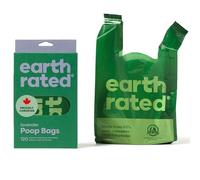 Earth Rated Dog Poo Bags with Handles, Easy Tie and Guaranteed Leakproof, Lavender Scented, 120 Handle Bags